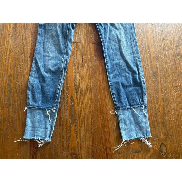 Pilcro by Anthopologie Two Tone Colorblock High Rise Skinny Ankle Jeans, sz 26 - Picture 5 of 10
